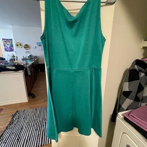 Chic Teal Sleeveless Mini Dress